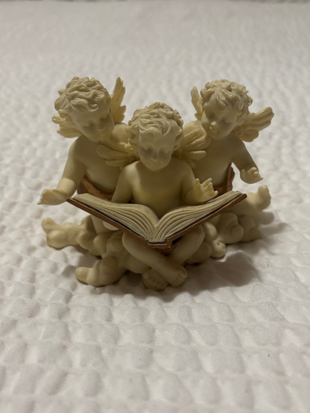Vintage House of Lloyd 1998 Cherub Trio Reading Book Figurine - Home Art Decor